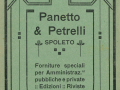 Pubblicità Panetto e Petrelli del 1920