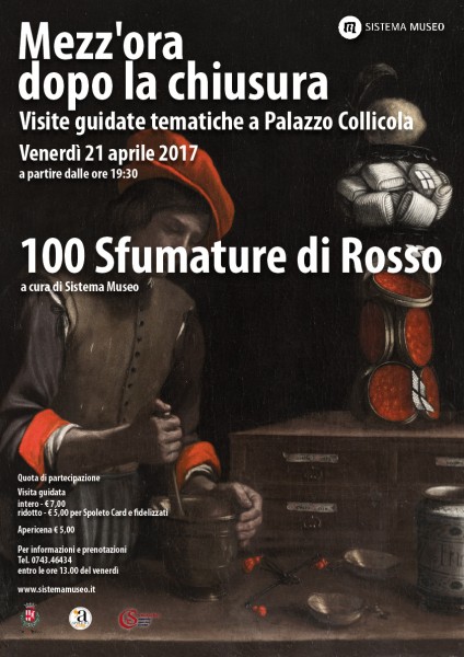 <!--:it-->Mezz'ora dopo la chiusura - 100 SFUMATURE DI ROSSO<!--:--><!--:en-->Mezz'ora dopo la chiusura - 100 SHADES OF RED<!--:--> @ Palazzo Collicola Arti Visive | Spoleto | Umbria | Italia