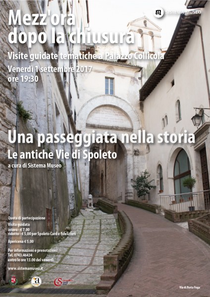<!--:it-->Mezz'ora dopo la chiusura - UNA PASSEGGIATA NELLA STORIA<!--:--><!--:en-->Mezz'ora dopo la chiusura - A WALK THROUGH HISTORY<!--:--> @ Palazzo Collicola Arti Visive | Spoleto | Umbria | Italia