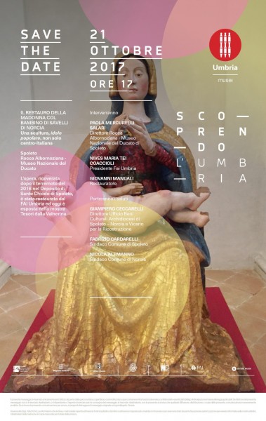 <!--:it-->Presentazione del restauro della Madonna col Bambino di Savelli di Norcia<!--:--><!--:en-->Restoration of "Madonna with Child" from Savelli, Norcia<!--:--> @ Rocca Albornoziana – Museo Nazionale del Ducato | Spoleto | Umbria | Italia