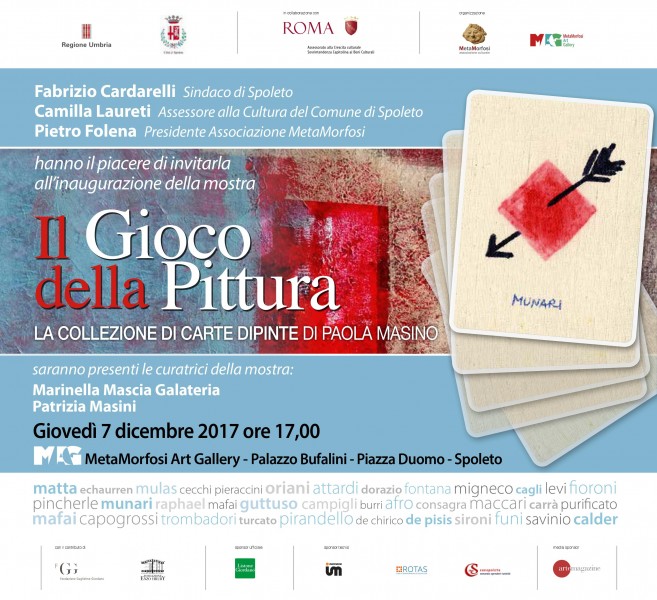 <!--:it-->IL GIOCO DELLA PITTURA. La collezione di carte dipinte di Paola Masino<!--:--><!--:en-->THE PAINTING GAME. Paola Masino's collection of painted playing cards<!--:--> @ MAG Palazzo Bufalini | Spoleto | Umbria | Italia