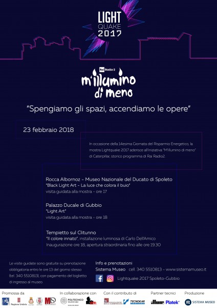 <!--:it-->M'ILLUMINO DI MENO<!--:--><!--:en-->M'ILLUMINO DI MENO<!--:--> @ Rocca Albornoz | Spoleto | Umbria | Italia