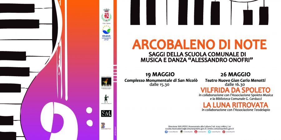 <!--:it-->Arcobaleno di note - saggi finali della Scuola di Musica e Danza “Alessandro Onofri”<!--:--> @ Complesso Monumentale di San Nicolò | Spoleto | Umbria | Italia