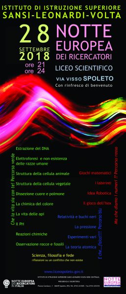 <!--:it-->Notte Europea dei Ricercatori<!--:--> @ Polo liceale “Sansi Leonardi Volta” | Spoleto | Umbria | Italia