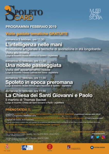 <!--:it-->Visite guidate tematiche SPOLETO CARD | L'INTELLIGENZA NELLE MANI  - Produzione artigianale e tecniche di lavorazione in età longobarda - Visita alla mostra	 <!--:--><!--:en-->SPOLETO CARD Thematic Guided Tours | THE INTELLIGENCE OF HANDS - Handicraft production and working techniques in the Lombard age - Visit to the exhibition<!--:--> @ Rocca Albornoziana - Museo Nazionale del Ducato | Spoleto | Umbria | Italia