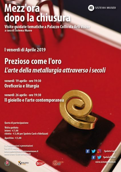<!--:it-->Mezz'ora dopo la chiusura | PREZIOSO COME L’ORO L'arte della metallurgia attraverso i secoli - Oreficeria e liturgia<!--:--> @ Palazzo Collicola Arti Visive