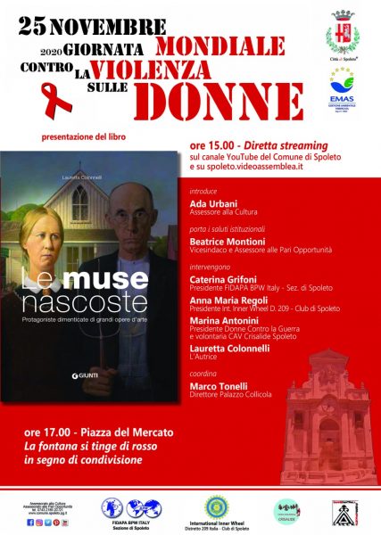 <!--:it-->Giornata mondiale contro la violenza sulle donne - Presentazione del libro "Le muse nascoste. Protagoniste dimenticate di grandi opere d’arte" di Lauretta Colonnelli<!--:--> @ diretta streaming