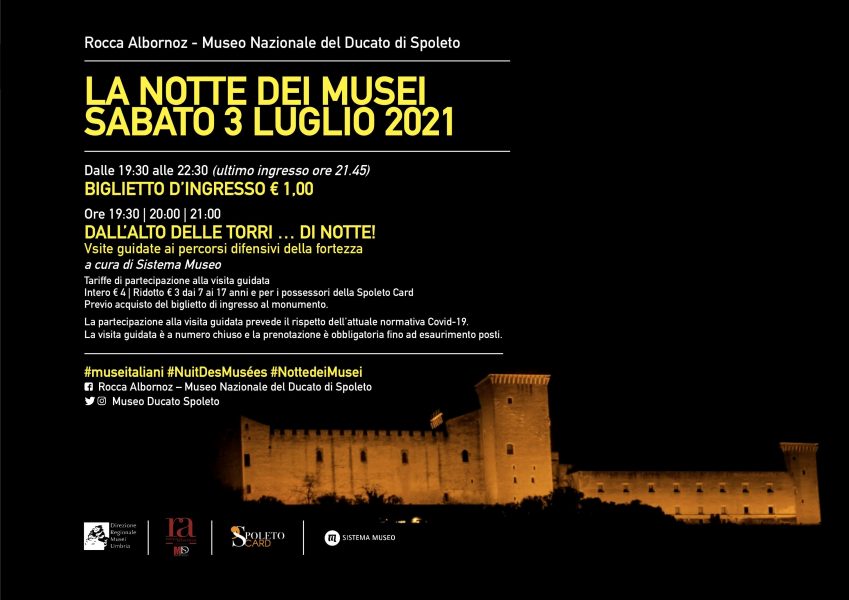 <!--:it-->LA NOTTE EUROPEA DEI MUSEI | Apertura straordinaria e visite guidate alla Rocca Albornoz<!--:--> @ Rocca Albornoz - Museo Nazionale del Ducato di Spoleto