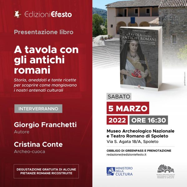 <!--:it-->Presentazione del saggio A TAVOLA CON GLI ANTICHI ROMANI<!--:--> @ Chiesa di S. Agata