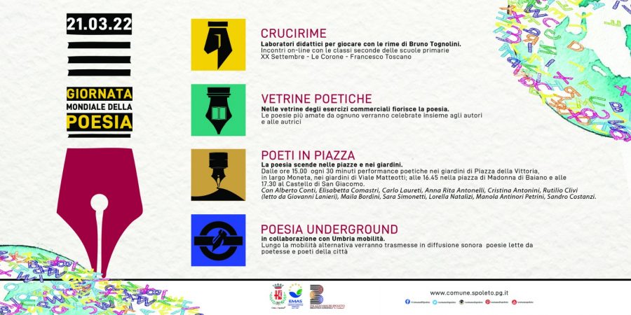<!--:it-->GIORNATA MONDIALE DELLA POESIA 2022<!--:--> @ Spoleto