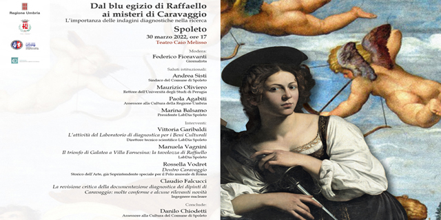 <!--:it-->CONVEGNO | Dal blu egizio di Raffaello ai misteri di Caravaggio.  L’importanza delle indagini diagnostiche nella ricerca<!--:--> @ Teatro Caio Melisso