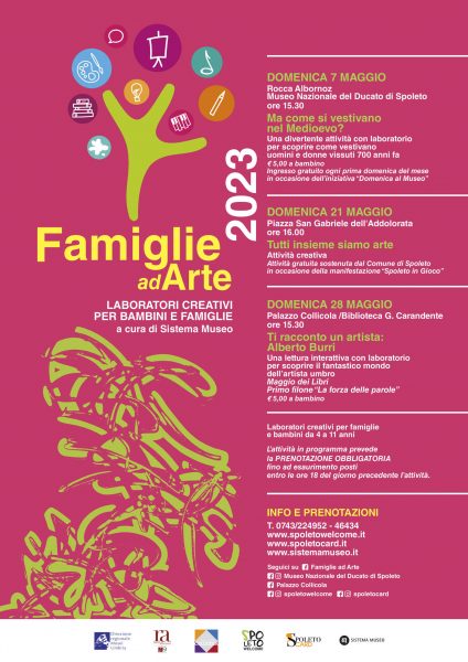 <!--:it-->FAMIGLIE AD ARTE 2023 | Speciale creatività al museo! <!--:--> @ Rocca Albornoz