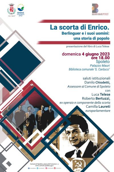 <!--:it-->Luca Telese presenta il libro "La scorta di Enrico. Berlinguer e i suoi uomini: una storia di popolo"<!--:--> @ Palazzo Mauri