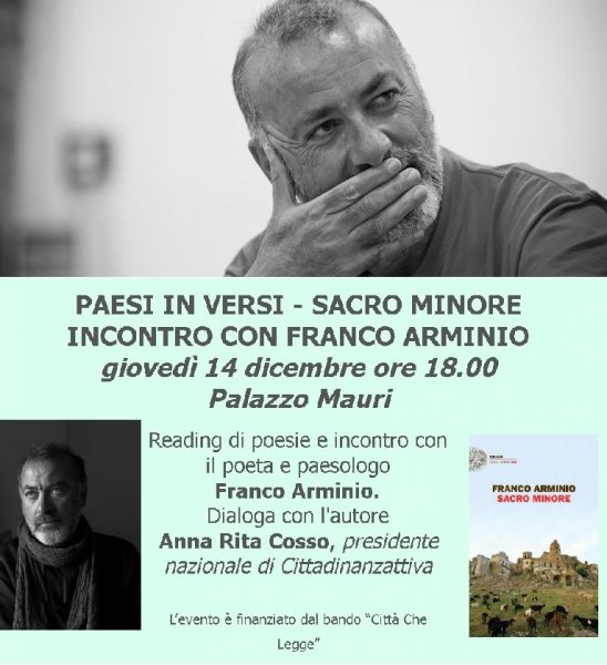 <!--:it-->PAESI IN VERSI | SACRO MINORE - Incontro con Franco Arminio<!--:--> @ Palazzo Mauri