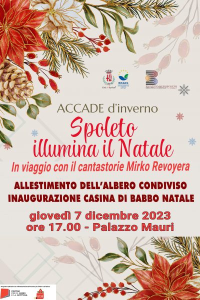 <!--:it-->In viaggio con il cantastorie Mirko Revoyera | Allestimento dell'albero condiviso e Inaugurazione casina di Babbo Natale<!--:--> @ Palazzo Mauri