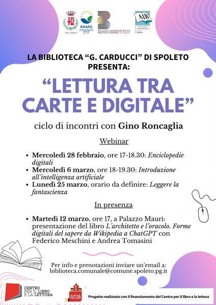 <!--:it-->LETTURA TRA CARTE E DIGITALE | Ciclo di incontri <!--:--> @ online